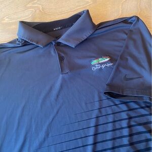 Nike Dark Blue Polo Shirt with Embroidered Logo